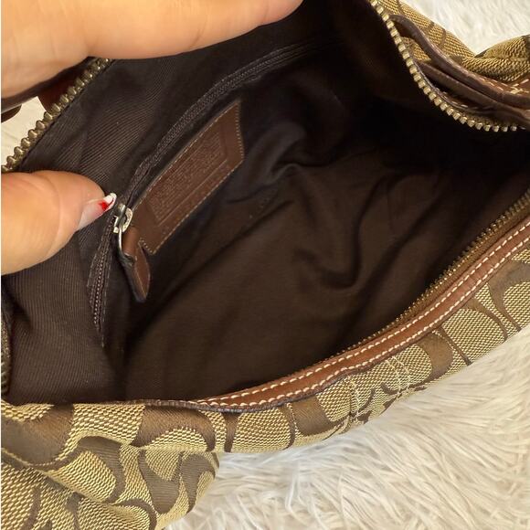 y2k COACH Brown Signature Canvas Soho Hobo Shoulder Bag - Picture 6 of 10
